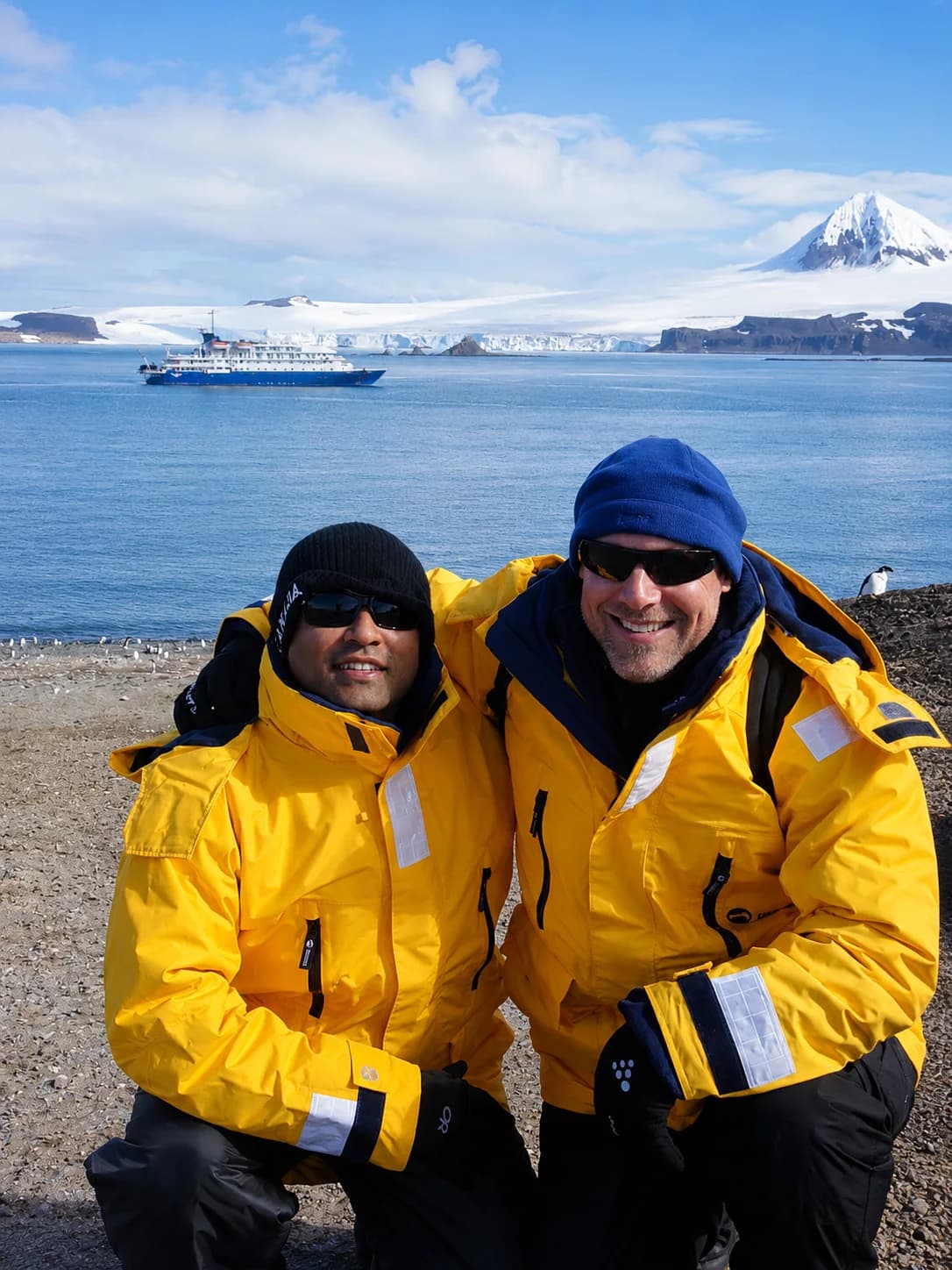 Kevin Rooney and Raj Shetty in Antarctica